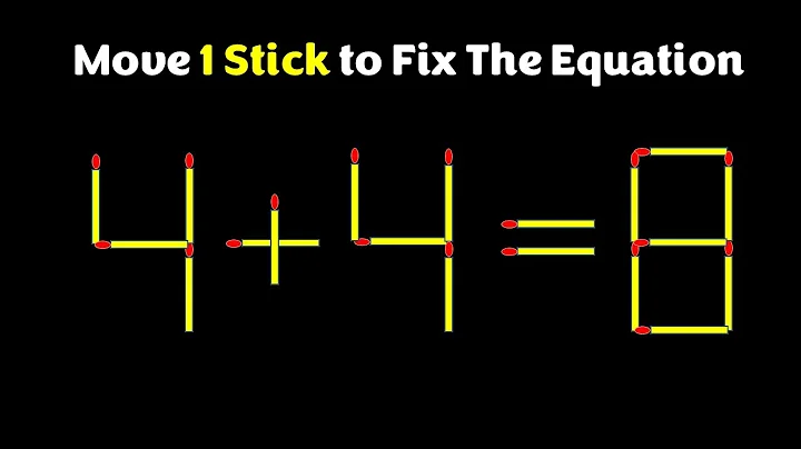 Move only 1 stick to make the equation correct | Matchstick Puzzle 4+4=8 #simplylogical #braintest