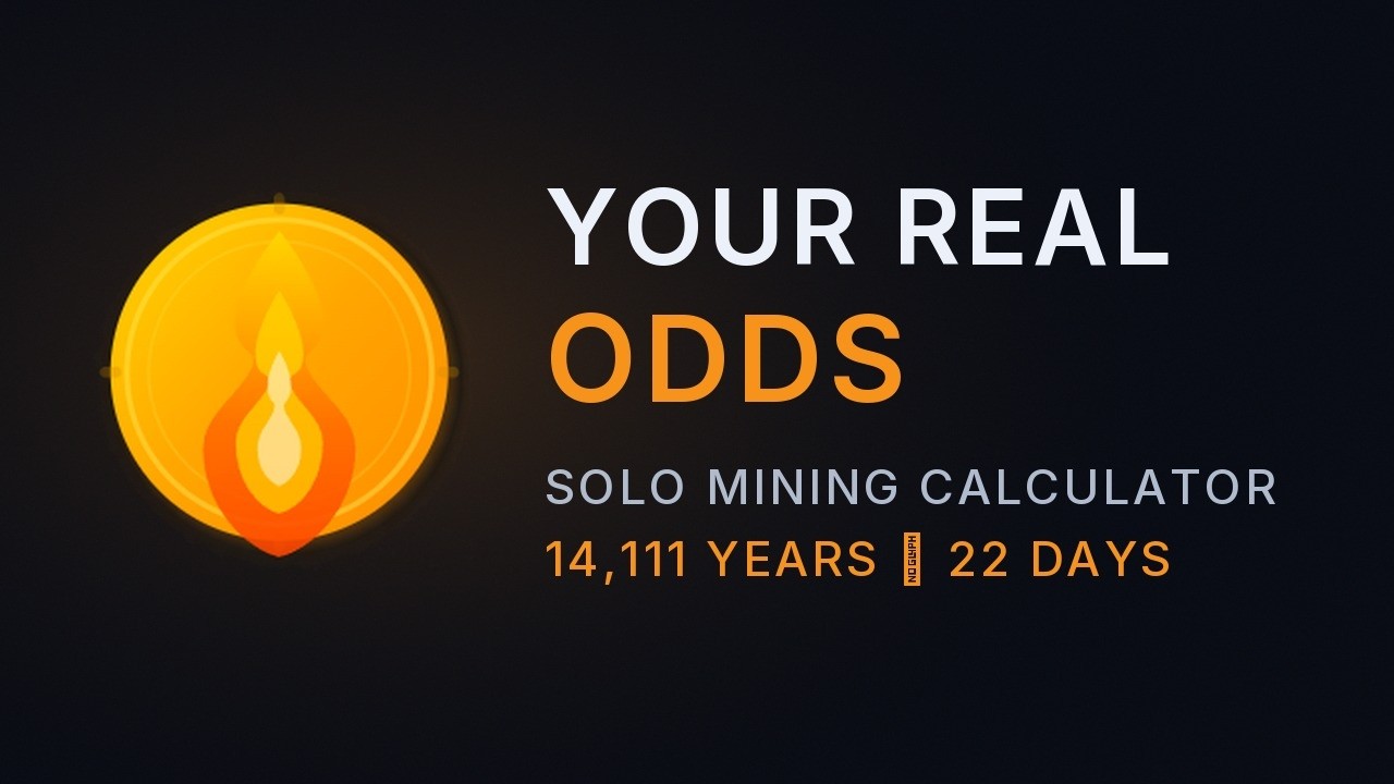 Solo Mining Odds Calculator — Real Chances for Bitaxe, Antminer & Rented Hashrate
