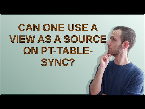 Can one use a view as a source on pt-table-sync?