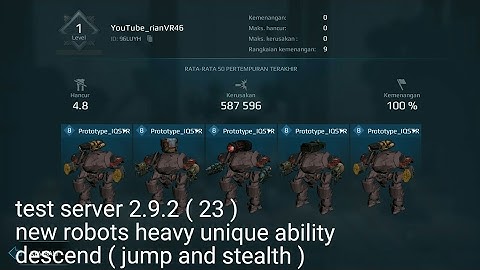 test server 2.9.2 ( 23 ) walking war robots Indonesia ( wwr )