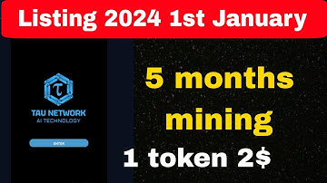 TauNetwork How To Create Account And Start Mining?