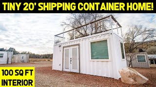 TINY 20ft SHIPPING CONTAINER HOME! (Full Airbnb Tiny House Tour)