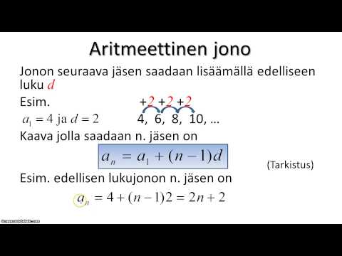 Video: Mikä on aritmeettinen progressio?