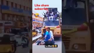 Bluk Of People Falls From The Top Of Bus