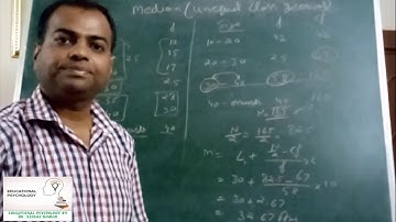 Median in case of unequal class interval