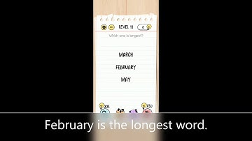 Brain Test Level 11 which one is longest