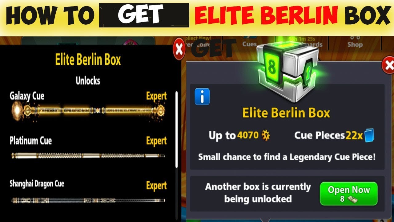 How to Get Elite Boxes to Unlock Big Cues Ahmad 8BP 8 Ball Pool - 