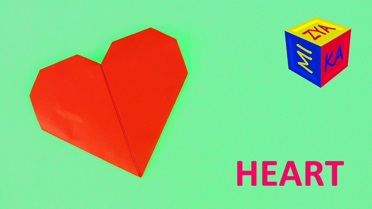 Origami heart. How to make a paper heart - video tutorial with folding