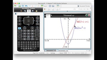 systems of equations graphing using ti-nspire with a quadratic
