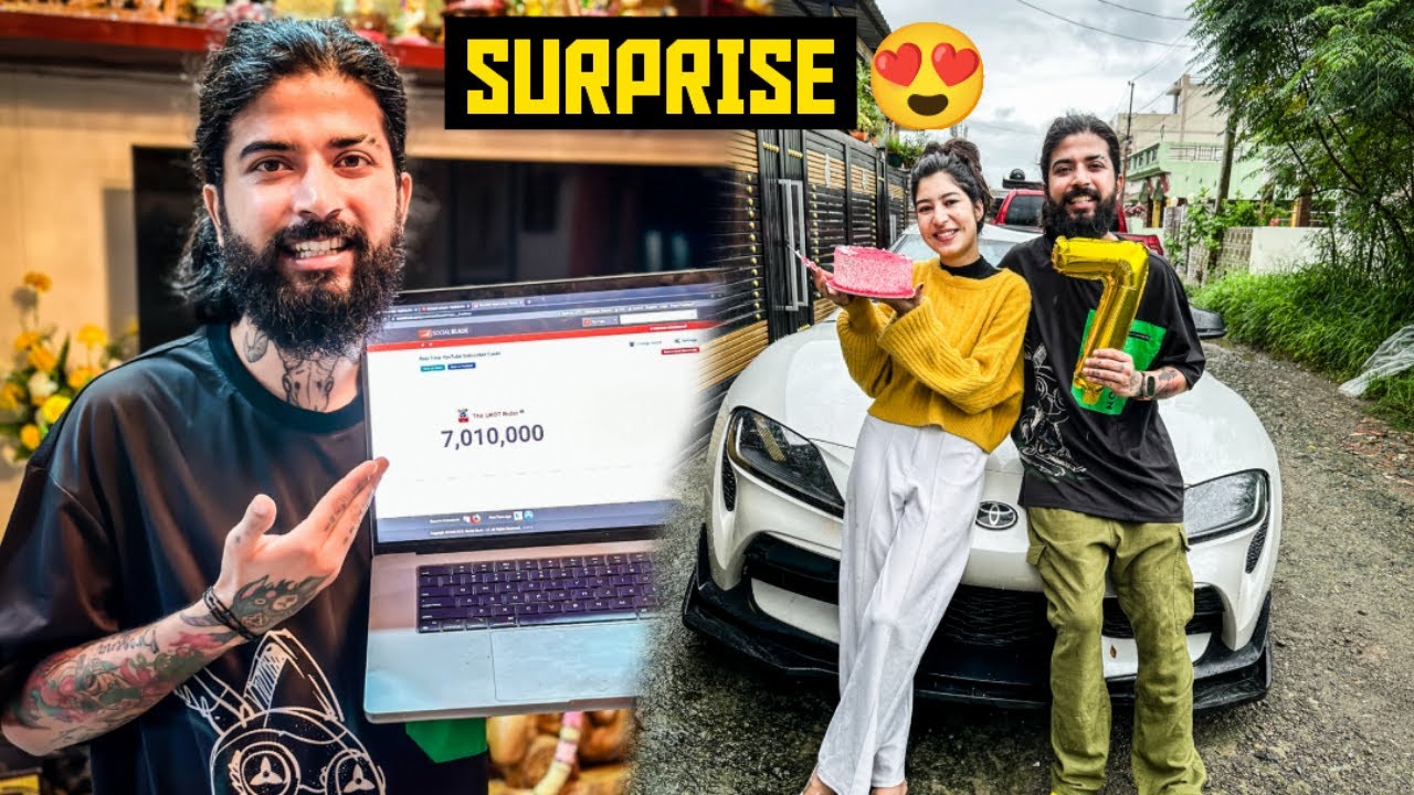 7 Million Subscriber Special Pr Apni New Supercar Supra Mk5 Ke Sath DIya Itna Bada Surprise 😍