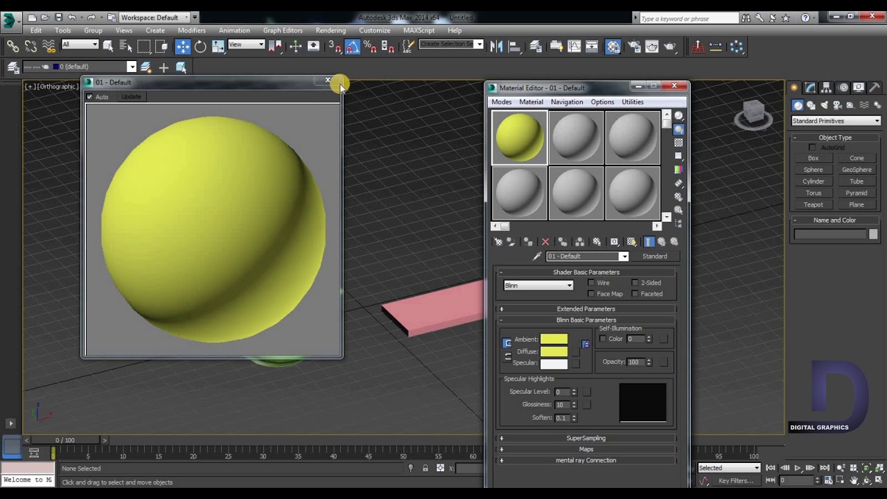 3Ds Tutorial : Material Editor in 3ds max - YouTube