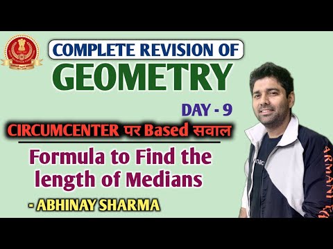 Full concept of circumcenter & length of medians || DAY - 9 || By Abhinay Sharma (Abhinay Maths)