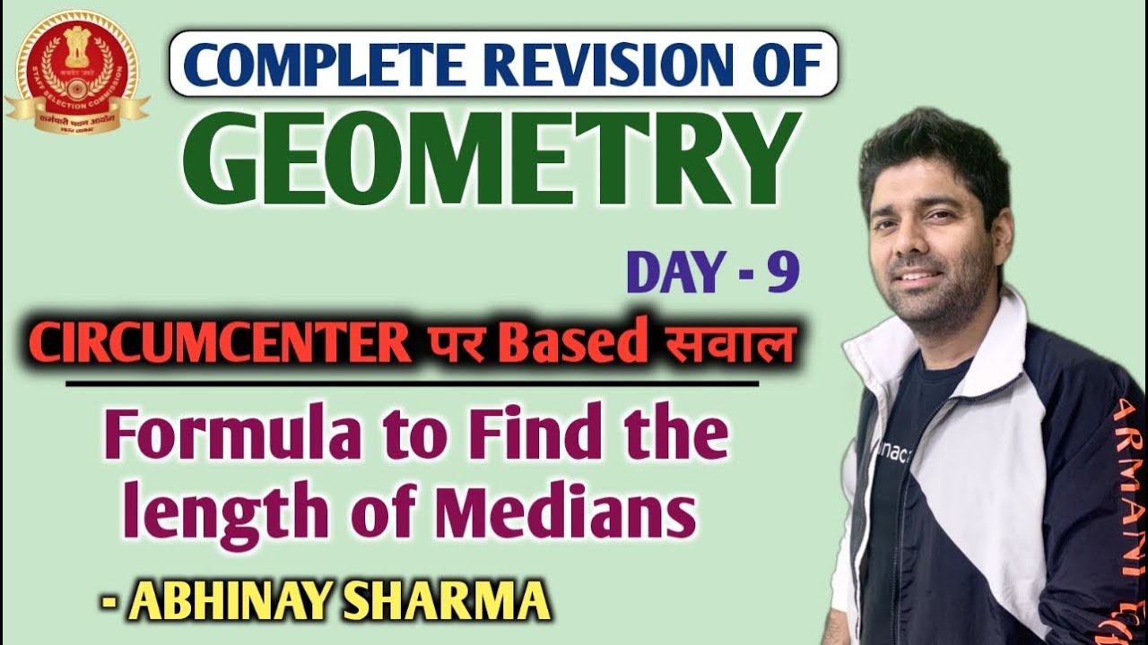 Full concept of circumcenter & length of medians || DAY - 9 || By Abhinay Sharma (Abhinay Maths)