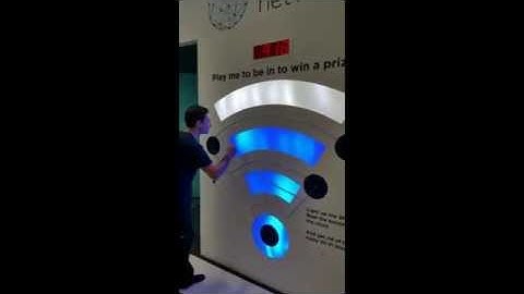 Giant Handsteady Buzzwire game built to a custom design for an exhibition