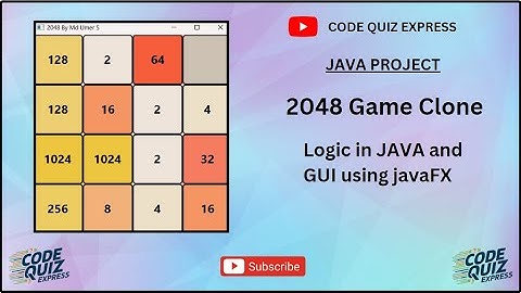 2048 Game Clone: Build Your Own in JavaFX! | Java Game Project with source code | Game Development |