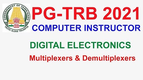 TRB Computer Instructor 💥DIGITAL ELECTRONICS  Multiplexers & Demultiplexers | VIBRANT ONLINE ACADEMY
