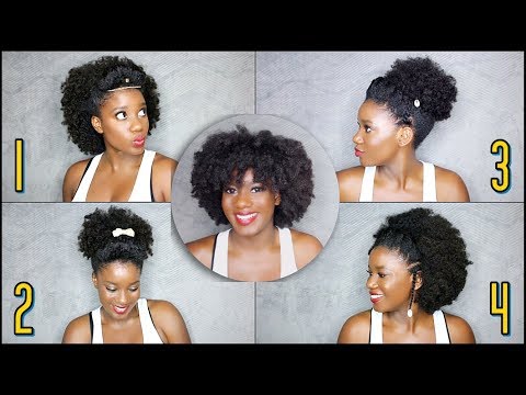 4 Quick Easy Hairstyles For Natural Hair With Trendy Summer Accessories