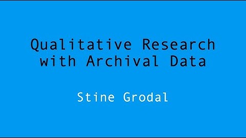 Dynamic Theorizing - Qualitative Research with Archival Data