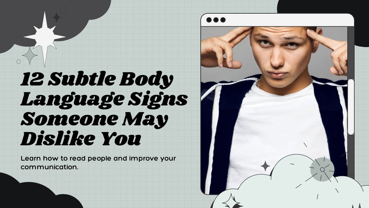 No Body Language Sign 12 Little-Known Body Language Signs Someone May Dislike You - YouTube