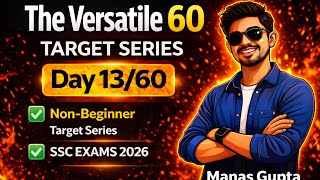 Day 13/60 ❤️Versatile 60 Target Series 🔥🔥 SSC CGL 2026 ✅✅ #ssc #cgl #ssccgl #theversatilementor #tvm