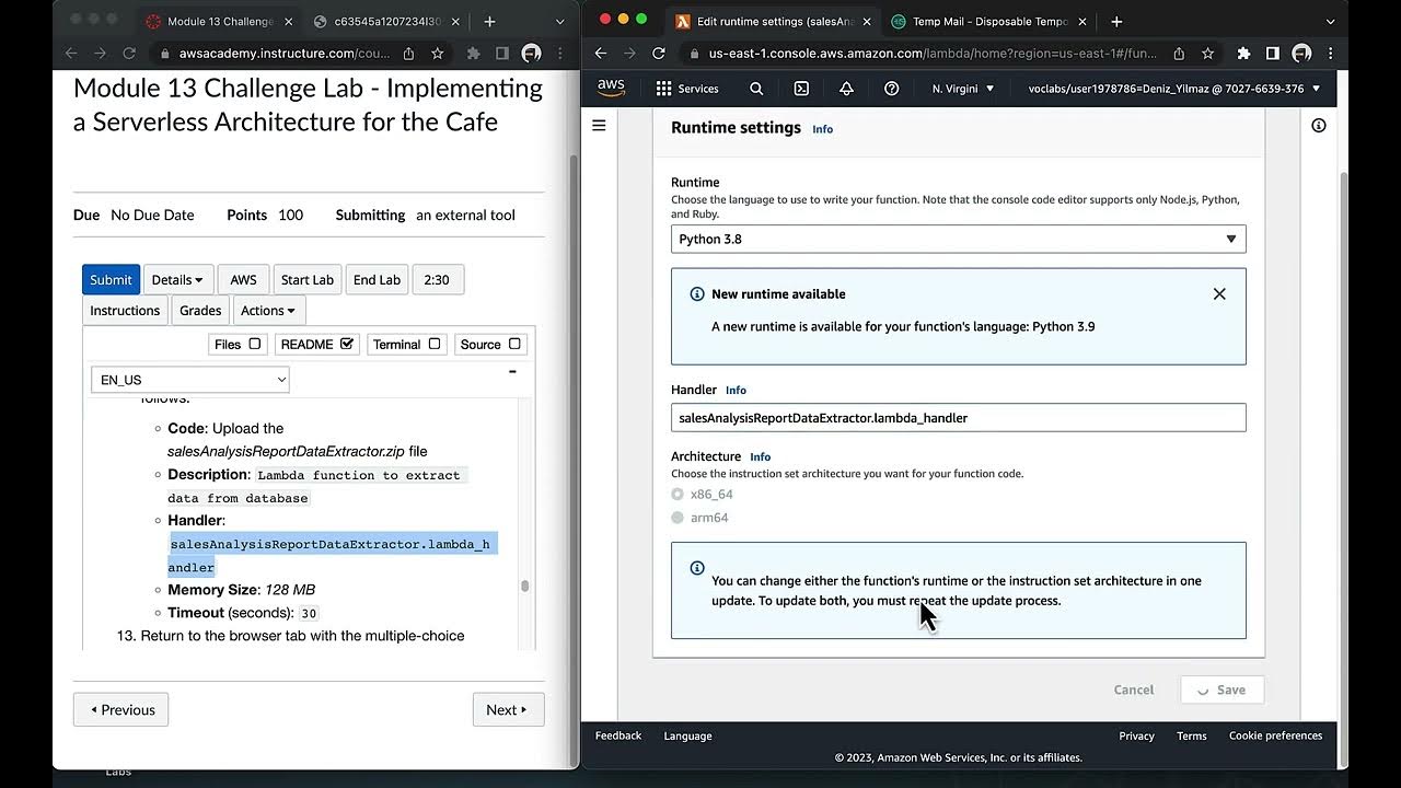 Aws academy module 13 challenge lab implementing a serverless