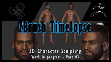 ZBrush 2020 Timelapse - 3D Character Sculpting - Part 03