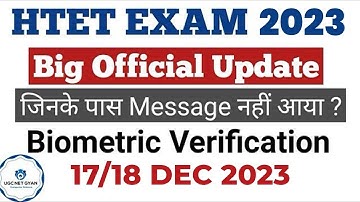 HTET Biometric 2023 Complete Information | Jyoti Budhwar | UGC NET GYAN Computer Science