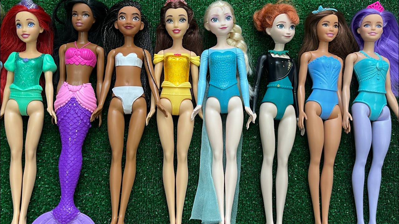 Disney Princess Doll Makeover ~ DIY Miniature Ideas for Barbie   Wig, Dress, Faceup, and More! DIY 3