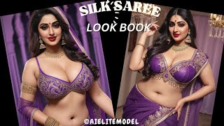 [4K] Ai Art Look Book Models | Ai Plus Size Indian Models #Video #Saree #Viral #Green #Ai #Aiart