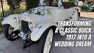 Decorating a 1917 Buick Wedding Car with Rose Garland | TELDRASSIL