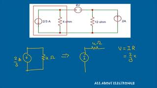 Source transformation in  network analysis - by Allabout electronics
