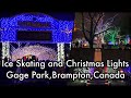 Ice Skating Trail and Christmas lights in Gage Park,Brampton,ON,Canada