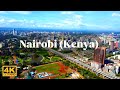 World travel aerial view of nairobi kenya 4k