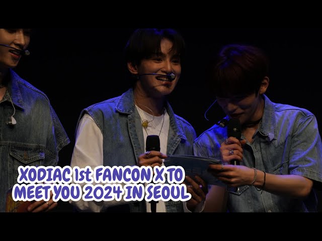 Xodiac 1st Fancon X to meet you in Seoul 2024 - YouTube