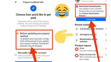Before updating your payout method...
