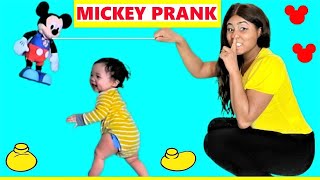 Mickey Mouse Prank on my son! Funny kid