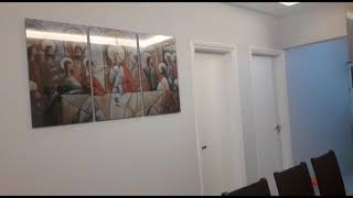 Quadro Santa Ceia Mosaico 3 peças/Quadro Real