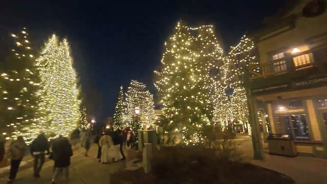 Breckenridge Colorado Christmas lights 4K