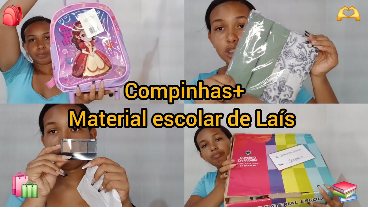 Comprinhas + mostrando o Material escolar de Laís🫶🎒🛍