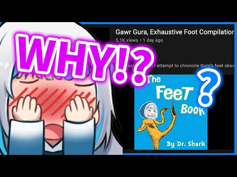 Gura CRINGE Reacts to her FEET clips Compilation【Gawr Gura / HololiveEN】