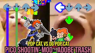 VS Piconjo Adobe THRASH BUT POP CAT VS Original POP CAT - Friday Night Funkin' Shootin Mod