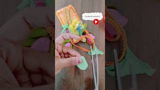 Amazing easy flower making with paper/crepe paper flower making/#paperflower/Prishanthi creations