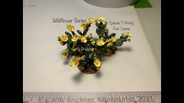 1:12 scale Wildflower Series. Episode 7: Prickly Pear Cactus using paper, paint, foam and faux snow