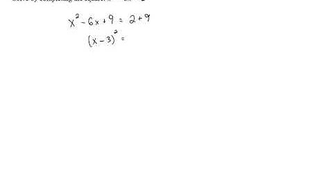 Solving Equations by Completing the Square - Problem 1