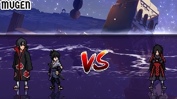 Sasuke Indra V2 & Itachi V2 VS Legendary Madara V2 in Jump Force Mugen.