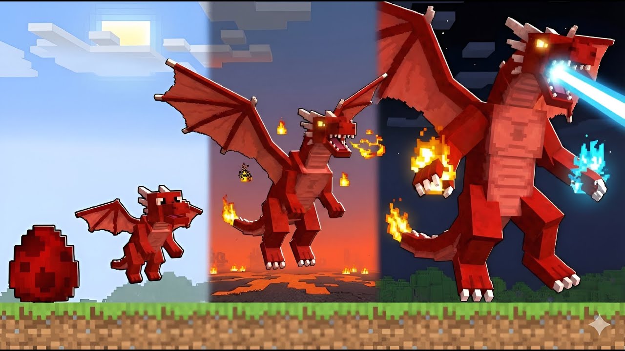 Upgrading DRAGON to GOD DRAGON in Minecraft!