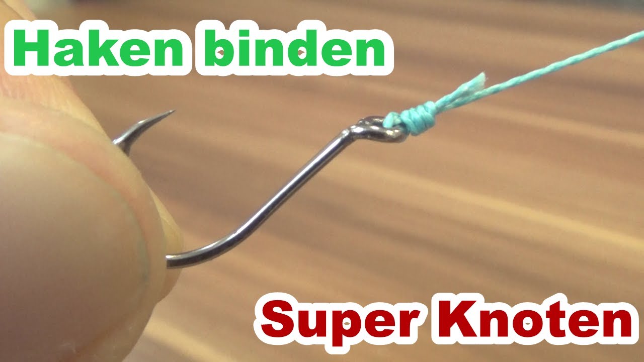 Haken binden . Ein sehr einfacher aber sicherer Anglerknoten.
