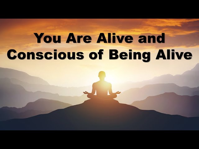 You Are Alive and Conscious of Being Alive