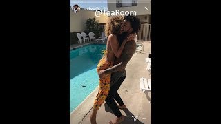 Chris Hanging Out With Parker In California