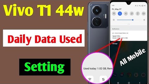 Vivo t1 44w me daily data use kaise dekhe | how to enable daily data used vivo t1 44w | vivo t1 5g